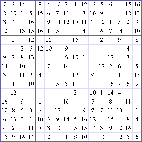 Sudoku Weekly - easy Puzzle