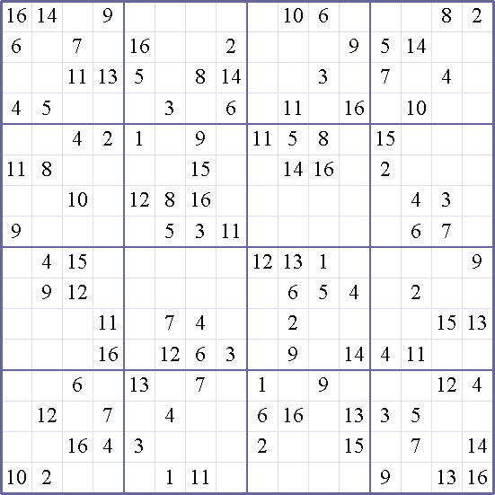 Sudoku Weekly - hard Puzzle