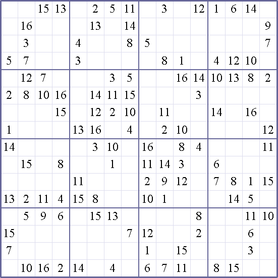 Sudoku Weekly - hard Puzzle