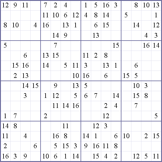 Sudoku Weekly - medium Puzzle