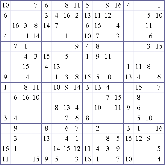 Sudoku Weekly - medium Puzzle