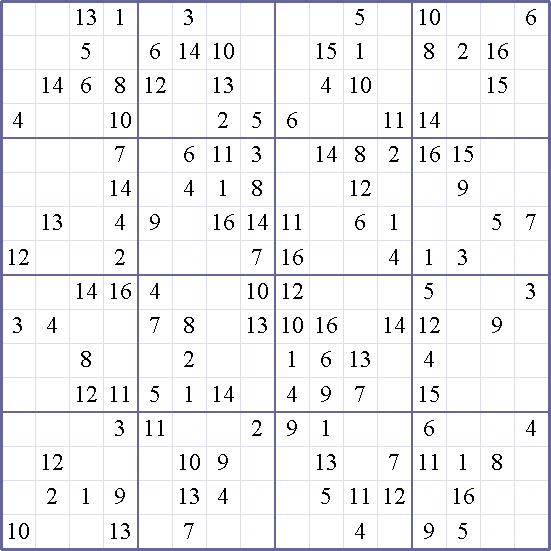 Sudoku Weekly - medium Puzzle