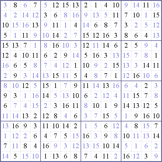 Sudoku Weekly - medium Puzzle