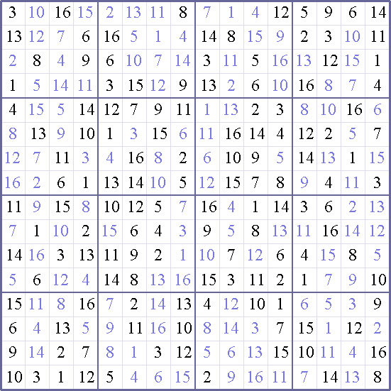 Sudoku Weekly - medium Puzzle
