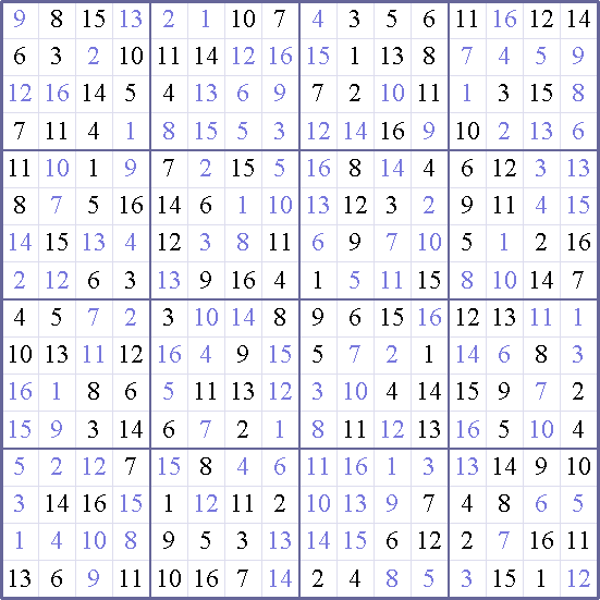 Sudoku Weekly - medium Puzzle