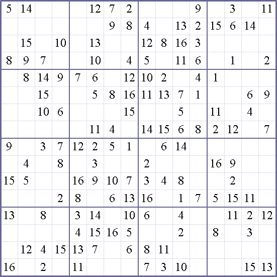 Sudoku Weekly - medium Puzzle