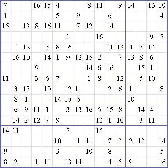 Sudoku Weekly - medium Puzzle