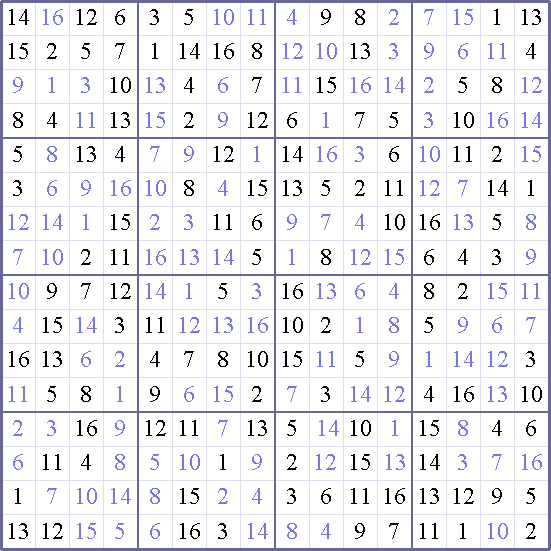 Sudoku Weekly - medium Puzzle