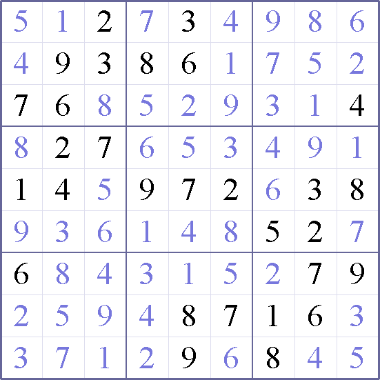 Sudoku Weekly - medium Puzzle