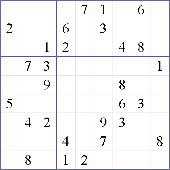Sudoku Weekly - medium Puzzle